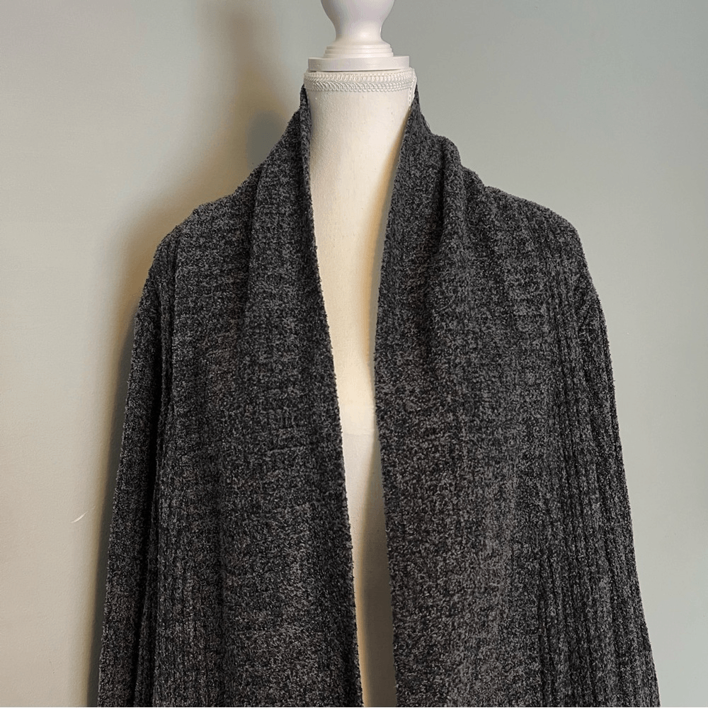Barefoot Dreams Cozychic Lite Cardigan Pus Size 3X in Charcoal Gray STYLE 494