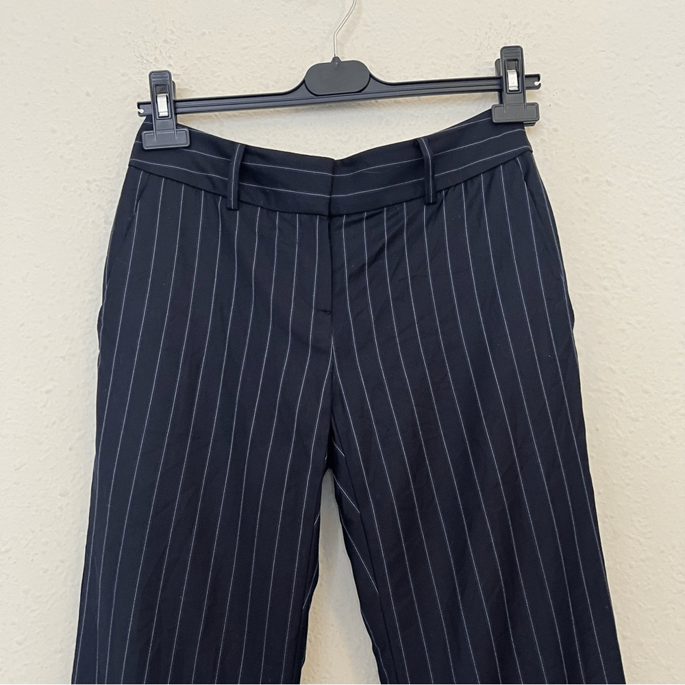 Brooks Brothers Navy Blue Pinstriped Trousers Wool Dress Pants Size 0P
