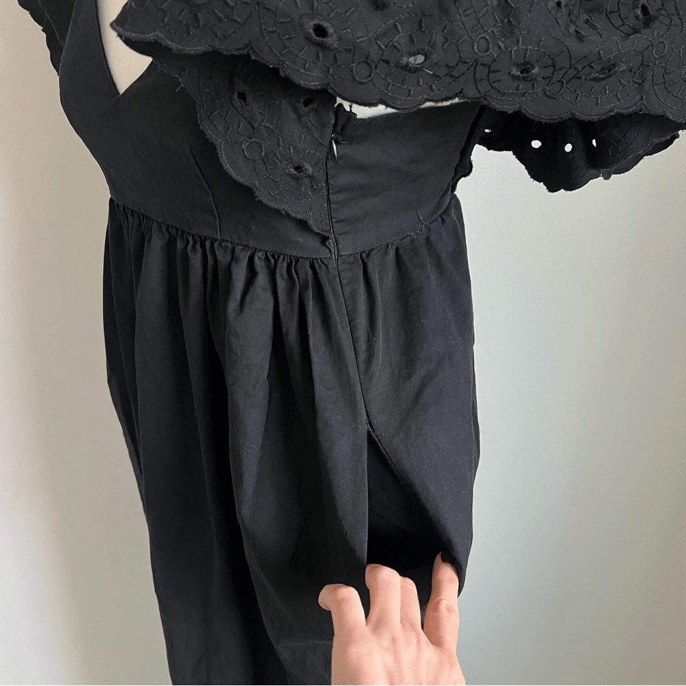 En Saison  Barnette Eyelet Midi Dress Black Size XS
