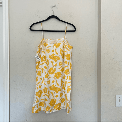 Old Navy Floral Linen Sleeveless Square-Neck Mini Dress NEW Size Small