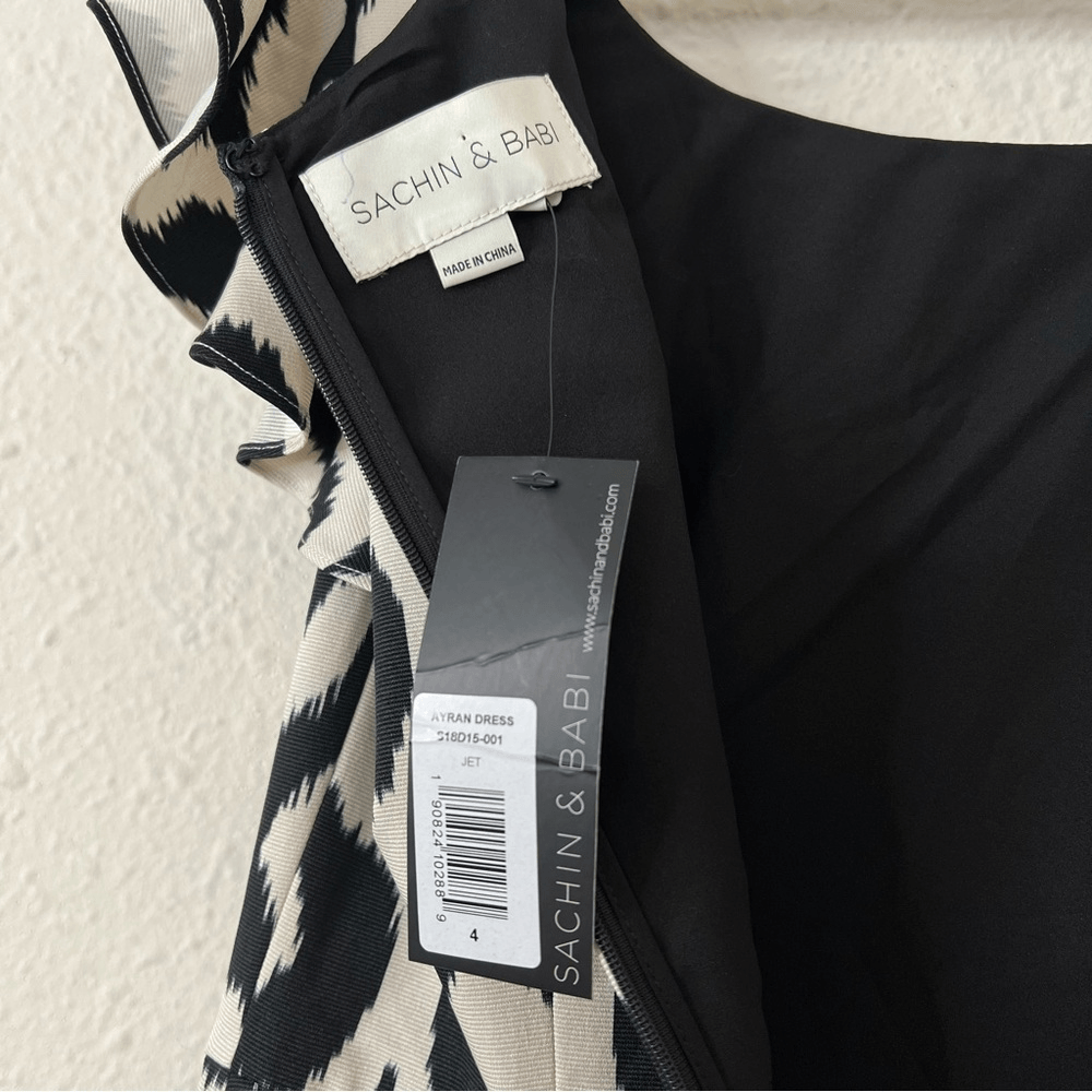 Sachin + Babi Ayran Midi Sequin Tassel Cocktail Dress NEW Size 4 (FLAWED)