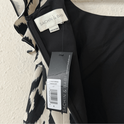 Sachin + Babi Ayran Midi Sequin Tassel Cocktail Dress NEW Size 4 (FLAWED)