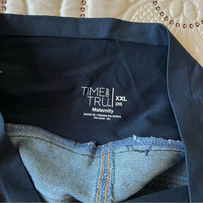 Maternity Bermuda Medium Wash Jean Shorts NEW Size XXL