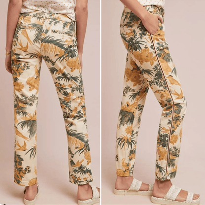 Anthropologie Relaxed Tropical Chino Pants Size 27