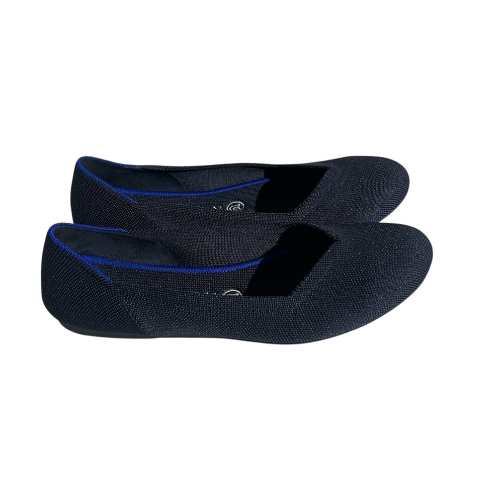 Rothy's The Flat Maritime Slip-On Ballet Shoes in Navy Blue Size 9W Round Toe