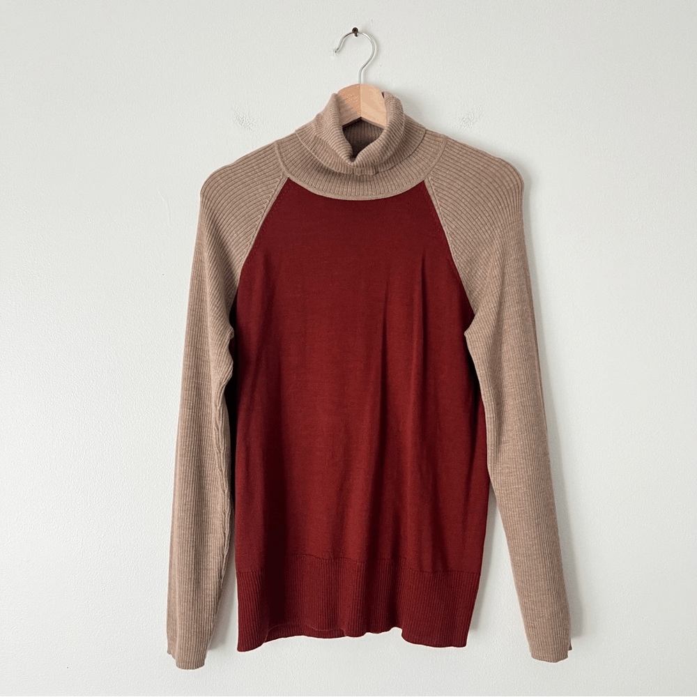 Pendleton Woolenmills Raglan Merino Wool Turtleneck Sweater Size Large