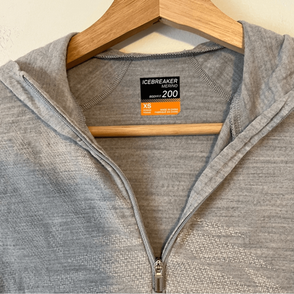 Icebreaker Merino Oasis 200 Bodyfit Long Sleeve Half Zip Hoodie Simon Beck XS