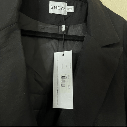 Revolve SNDYS Hills Black Blazer Jacket in Black NEW Size 12 XXL