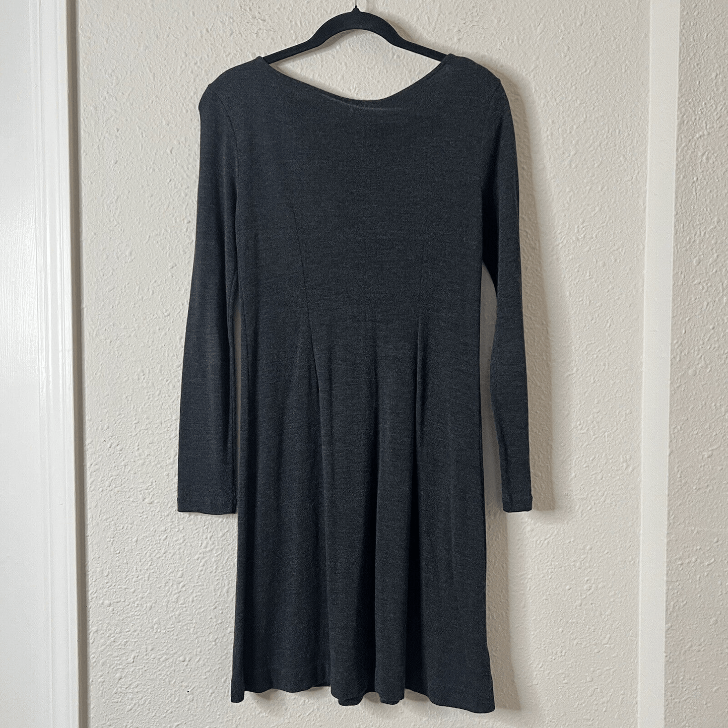 Ann Taylor Wool Blend Long Sleeve Sweater Mini Dress in Gray Size Medium