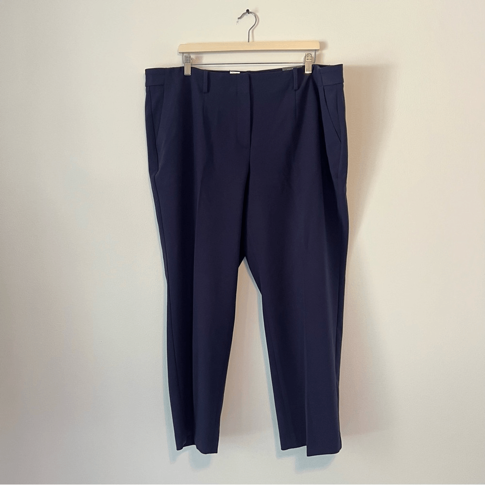 Talbots Southampton Navy Blue Straight Leg Pants NEW Plus Petite 20WP