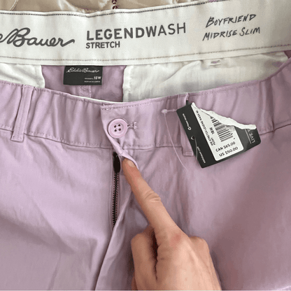 Eddie Bauer Willit Stretch Legend Wash Mid Rise Slim Boyfriend Shorts NEW 18W