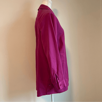 Soft Surroundings Button Down Tunic Shirt Size Medium 100% Tencel Lyocell