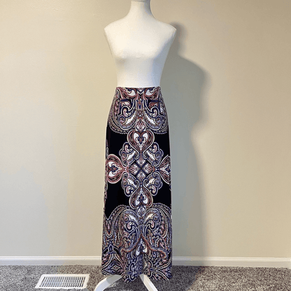 INC International Concepts Paisley Maxi Skirt Size Large Stretchy