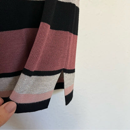 Chico’s Knit V-neck Sleeveless Striped Tank Top Size 0/Small