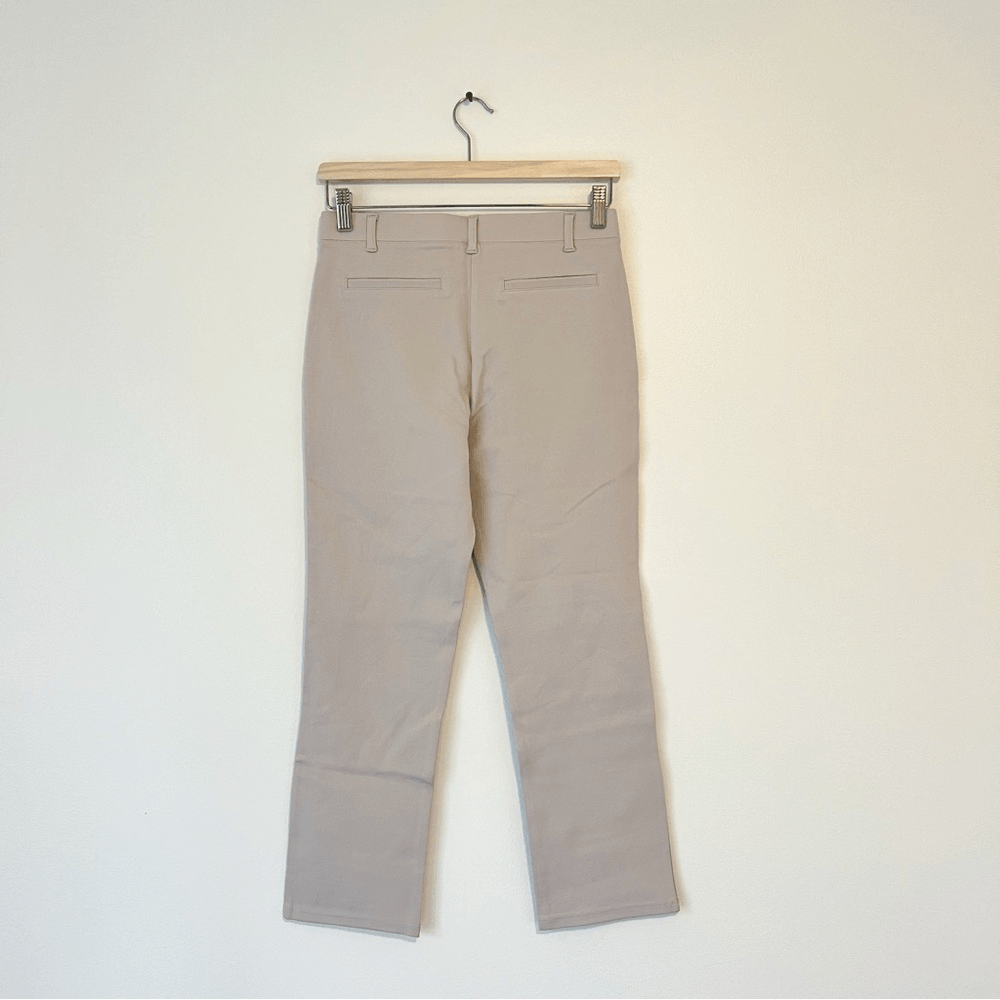 Quince Ultra Stretch Ponte Straight Leg Ankle Pants NEW Size S / 26 Cream