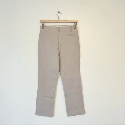 Quince Ultra Stretch Ponte Straight Leg Ankle Pants NEW Size S / 26 Cream