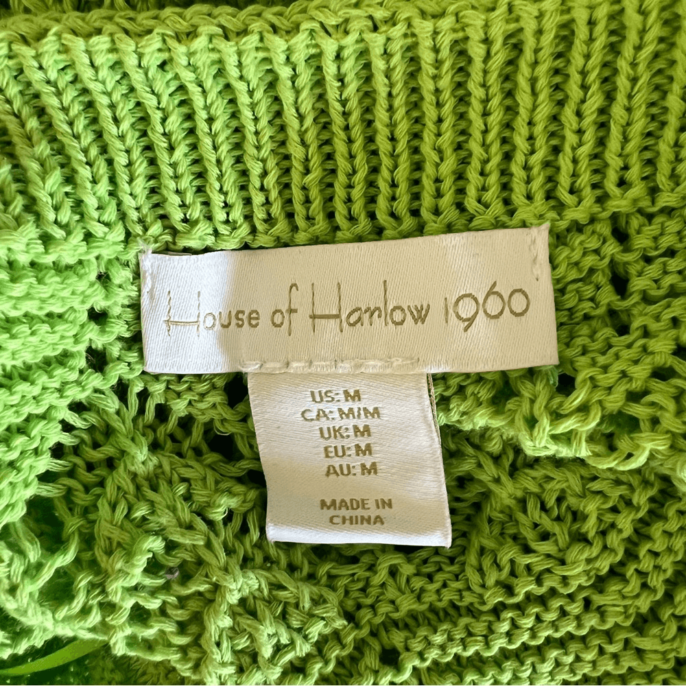 House of Harlow 1960 Knit Maxi Dress in Green NEW Size Medium Vacation Resort