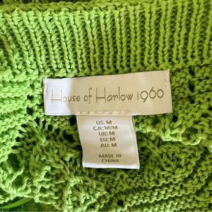House of Harlow 1960 Knit Maxi Dress in Green NEW Size Medium Vacation Resort