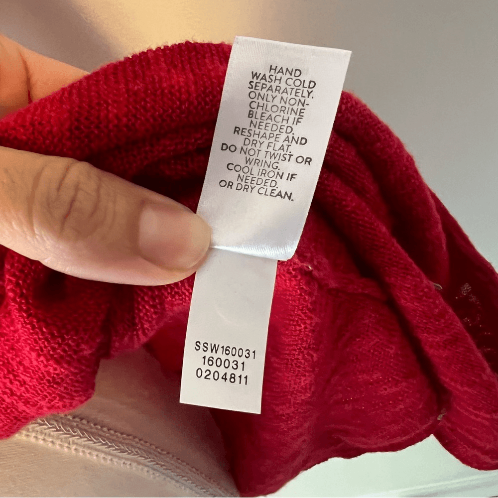 J. Jill Red Linen Blend Short Sleeve Lightweight Open Front Knit Cardigan Medium