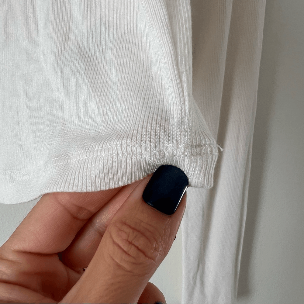 Aritzia Sunday Best Freshman Cropped Turtleneck Ribbed Long Sleeve Top Size M