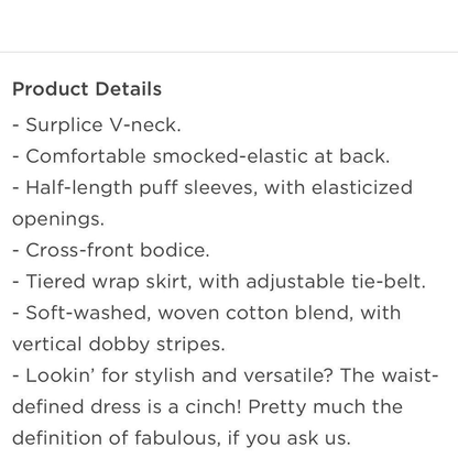 Old Navy Waist-Defined Striped Tie-Belt Midi Wrap Dress NEW Plus Size 4X