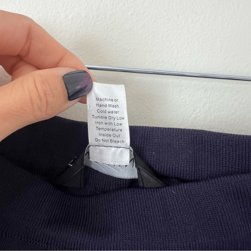 Ming Wang Straight Leg Knit Pull on Pants Navy Blue Size Large Petite