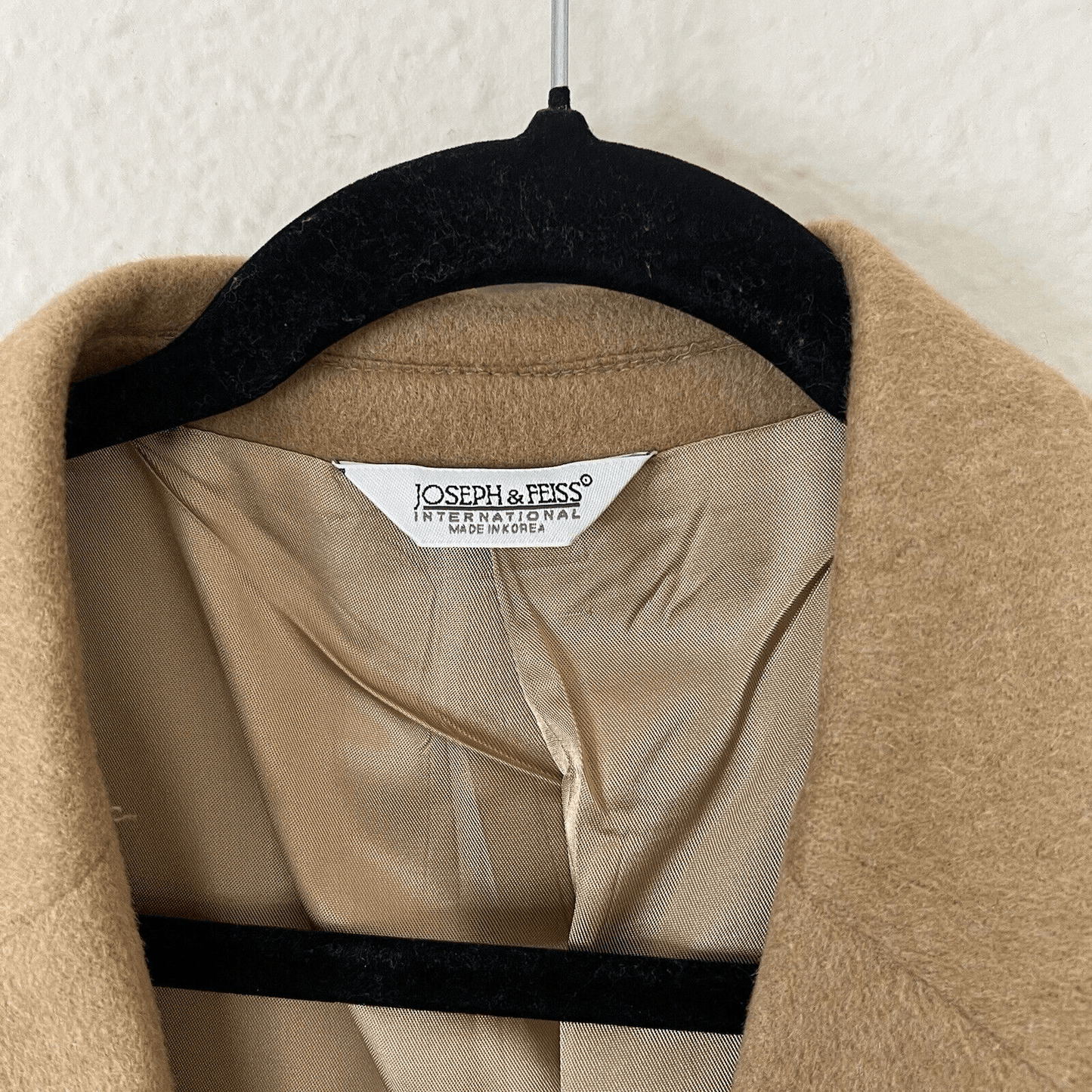 JOSEPH FEISS Mens Camel Hair Blazer Suit Size 46L Sport Coat Casual Jacket