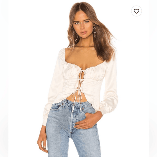 REVOLVE Majorelle Waldorf Top in Ivory Size Small