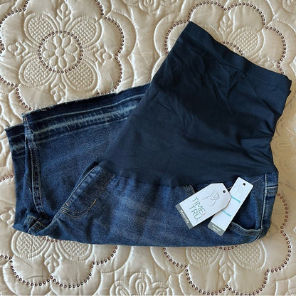 Maternity Bermuda Medium Wash Jean Shorts NEW Size XXL