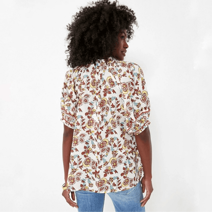 Cleobella Iris Floral Tassel Tie Blouse Enya NEW Size Large Boho