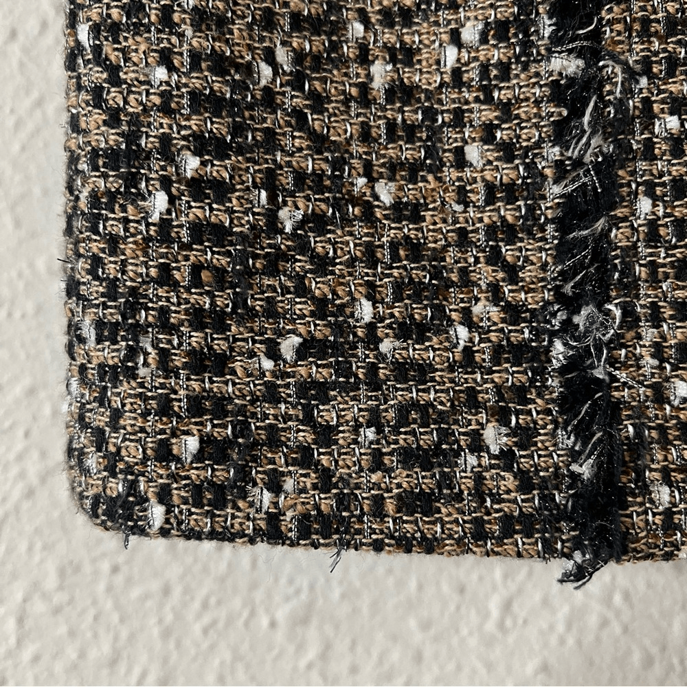 Tory Burch Tweed Mini Pencil Skirt Size 6 in Brown / Tan Wool Blend