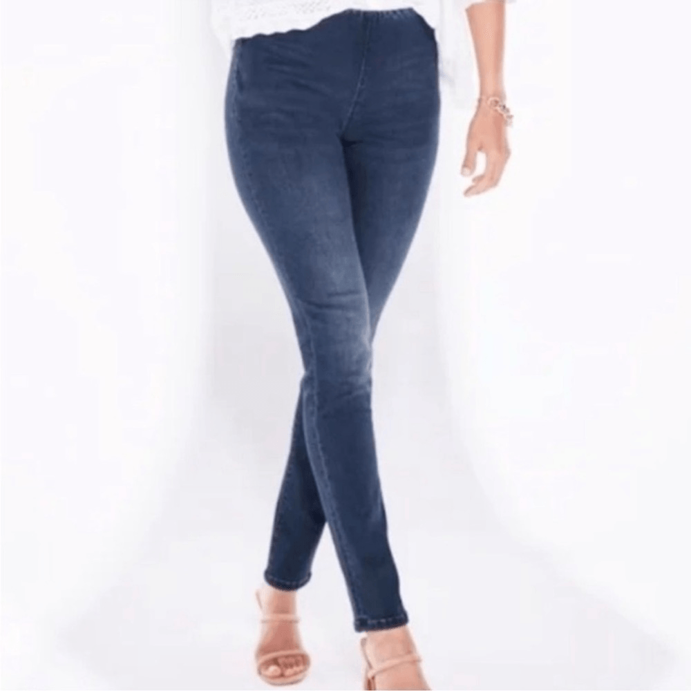 Soft Surroundings Pull On High Rise Skinny Denim Jeans Size XS Petites