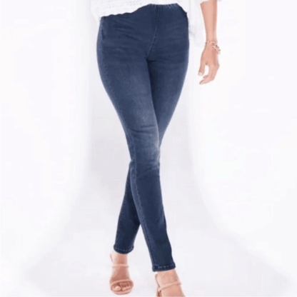 Soft Surroundings Pull On High Rise Skinny Denim Jeans Size XS Petites