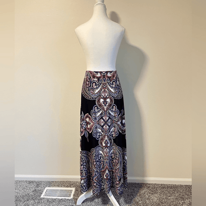 INC International Concepts Paisley Maxi Skirt Size Large Stretchy