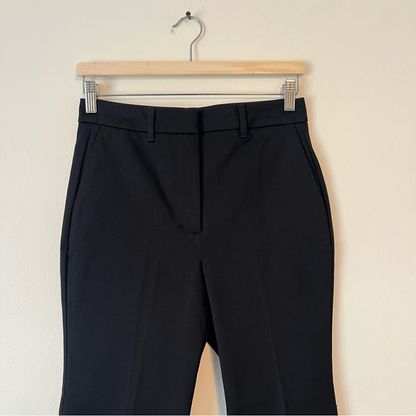 Boden Bi-Stretch Crop Flare Black Trousers Pants NEW Size 6R Career Classic
