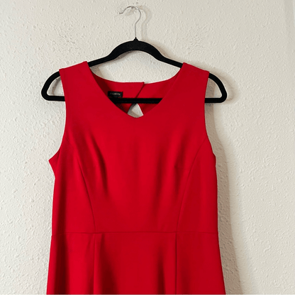 TALBOTS Red Sleeveless Ponte Sheath Dress Size 6