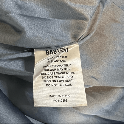 Babyboo Juliene Satin Maxi Dress in Dusty Blue NEW Size Medium