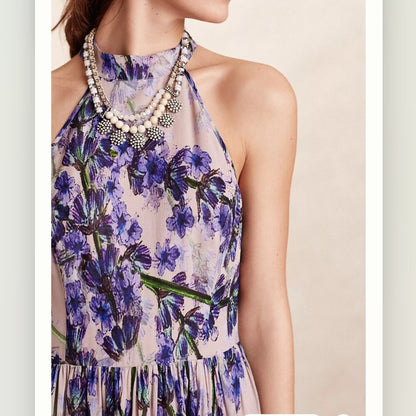 Anthropologie Petaline Midi Dress Varun Bahl NEW Size 2 Petites