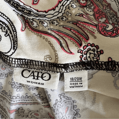 Paisley Floral Stretchy Jersey Pull on Maxi Skirt Plus Size 18/20W