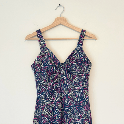 Patagonia Minette Printed Athletic Dress Size Medium Stretchy Blue Pink Green