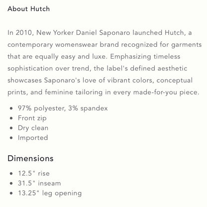 Anthropologie Hutch Stretch Crepe Flair Pants NEW Size Small