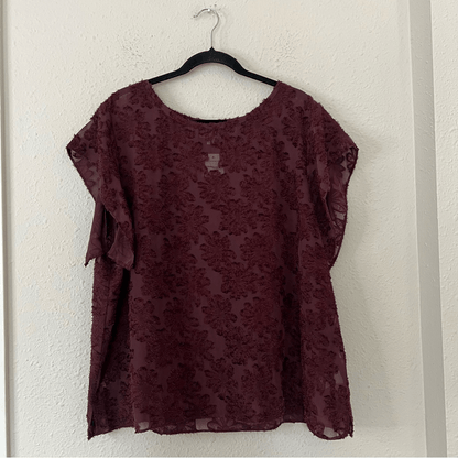 14th & Union Floral Short Sleeve Blouse NEW Plus Size 2X