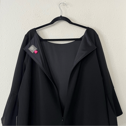 Vince Camuto Black Ruffle Tulip Sleeve Mini Shift Dress NEW Plus Size 20W