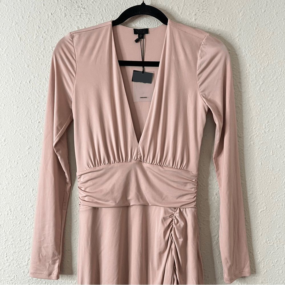 NBD Coco Dress In Off Slate NEW Size Small Long Sleeve Mini Bodycon Cocktail