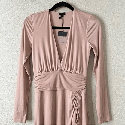 NBD Coco Dress In Off Slate NEW Size Small Long Sleeve Mini Bodycon Cocktail