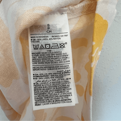 Old Navy Floral Linen Sleeveless Square-Neck Mini Dress NEW Size Small