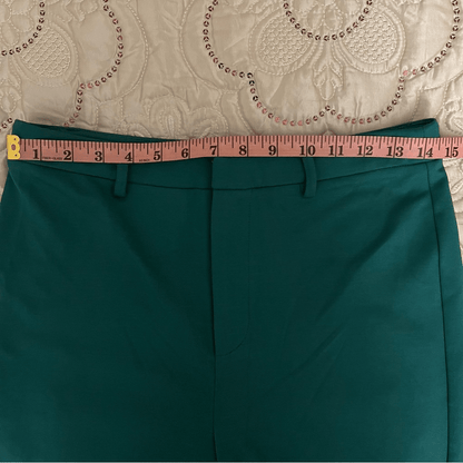 Anthropologie Flat White Flare Pants in Green NEW Size Medium