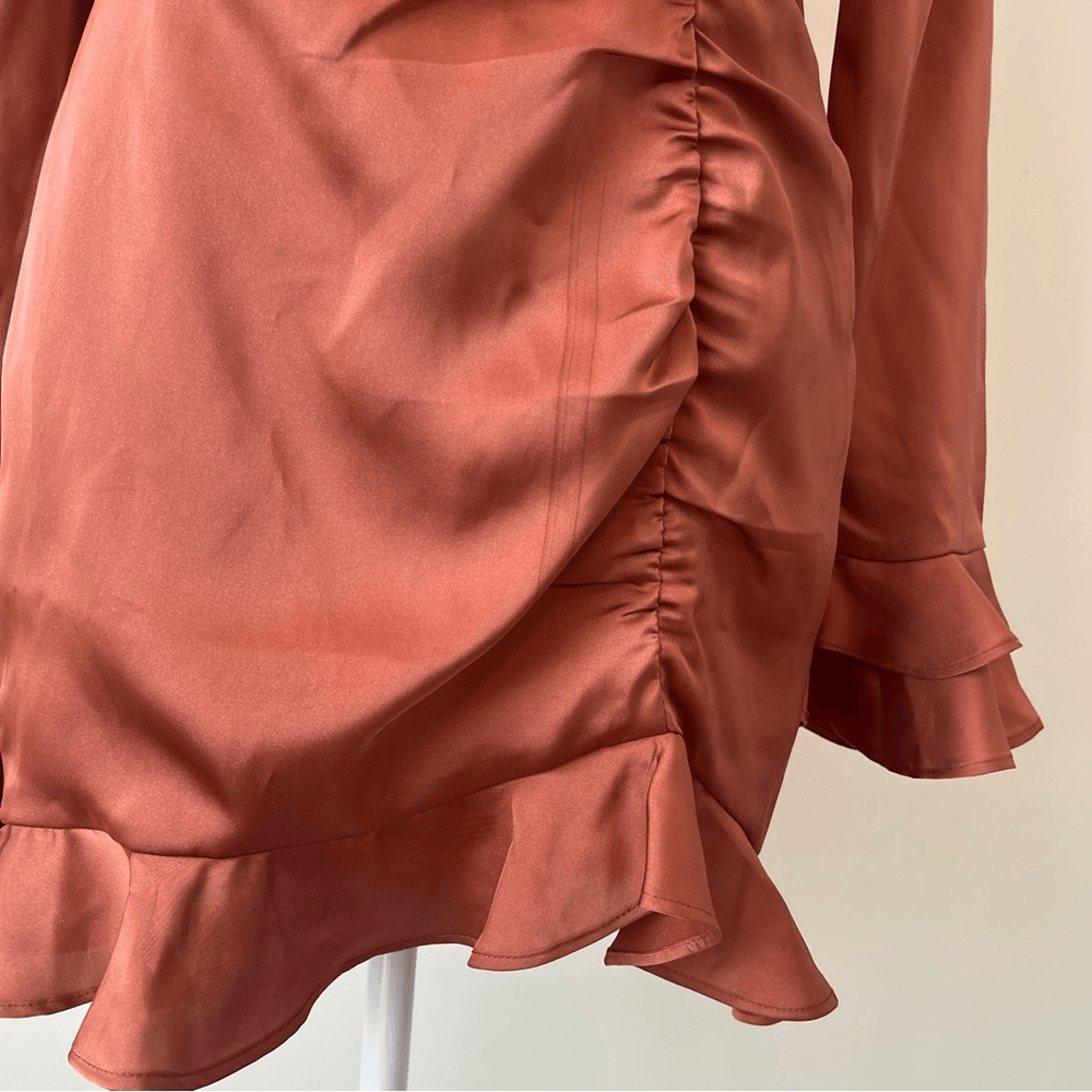 Majorelle Nelly Mini Dress Terracotta Brown NEW Size Small