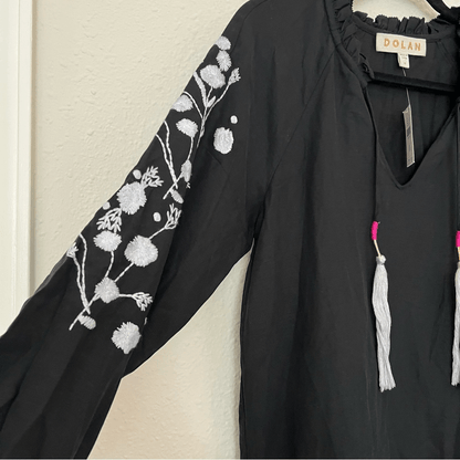 Anthropologie Ivanhoe Black Mini Tunic Dress by Dolan NEW Size XS