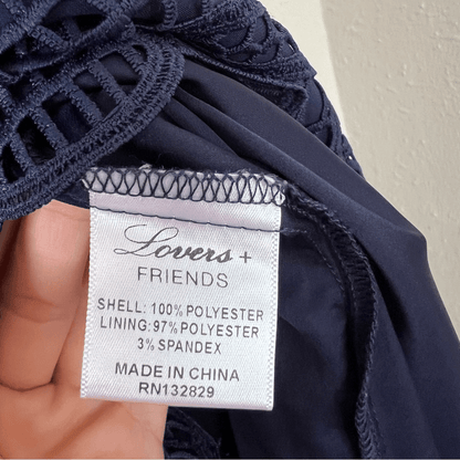 Lovers + Friends Caspian Mini Shift Dress Navy Blue Size XS